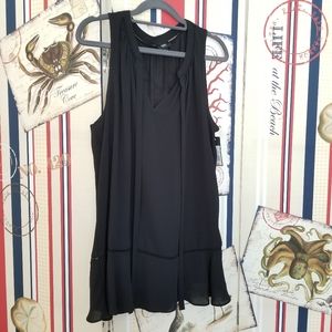 Mossimo Black Tie Neck Blouse